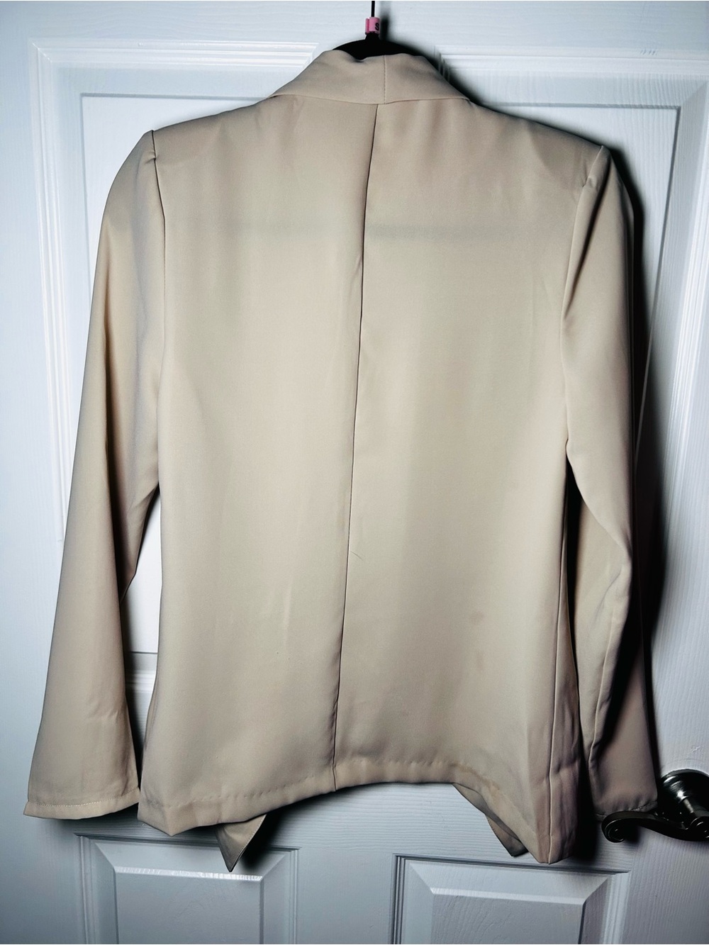 Lulus Miss Punctuality Taupe Lightweight Blazer Size Small NWOT - Picture 4 of 12
